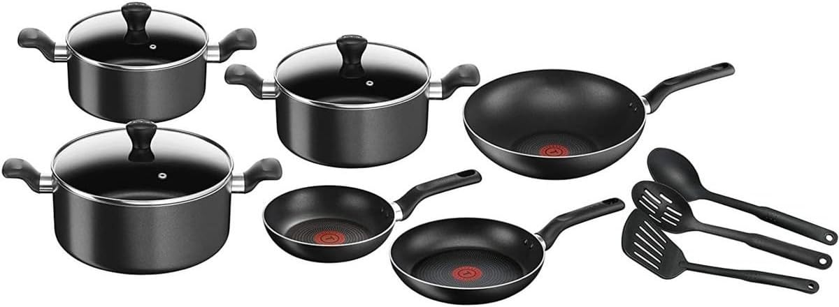 Tefal Super Cook 12pc Set Non Stick Pans